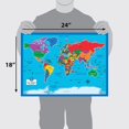 thumbnail image 2 of World Map Poster Chart [Blank Short] (LAMINATED, 18” x 24”), 2 of 4