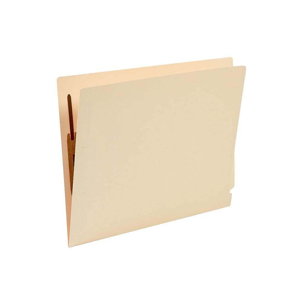 Staples Manila EndTab Fastener Folders with Reinforced Tabs Letter