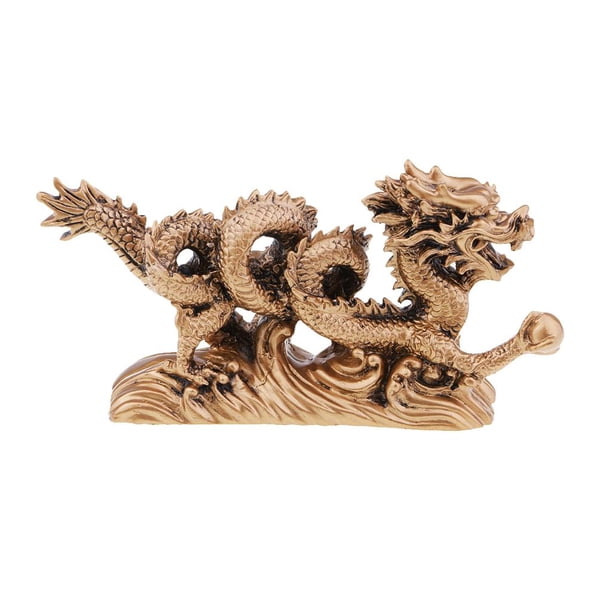 FIGURINE DE DRAGON en laiton, paon en pleine floraison, décoration de