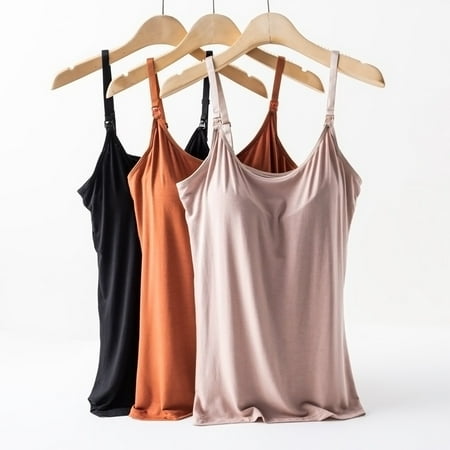 Valcatch Lady Nursing Cami With Built-In Shelf Bra 3 Pack