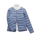 thumbnail image 4 of XPMWRP Women's Quilted Thicken Coats Solid Color Long Sleeve Button Coats Winter Warm Loose Jacket with Pockets Blue XXL, 4 of 4