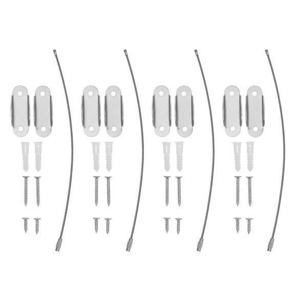 DEMACRIO Furniture Tip Safety Straps Steel 4 Sets 3.73X1.61X1.18in