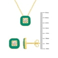 thumbnail image 4 of Enamel Earrings + Pendant Box Set for Women Gold Tone 17 Inch Chain + 2in Extender, 4 of 4