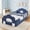 Sky Blue, variant on Twin Cloud Bed with Safety Guardrail and Soft Boucle Upholstery, Rounded Corner Platform Frame with Full-Height Guardrails for Bedroom, Sturdy Support, Easy Assembly, White