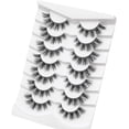 thumbnail image 4 of AIR-3D False Lashes Wispy Natural - Faux Mink Lashes Cat-Eye Handmade Luxurious Soft Fluffy Dramatic False Eyelashes 7 Pairs (No.199), 4 of 4