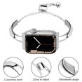 thumbnail image 5 of BANDOVA Slim Metal Jewelry Band for Apple Watch, Women's Bracelet with Sliding Clasp, Silver, 42mm/44mm/45mm/49mm, 5 of 6