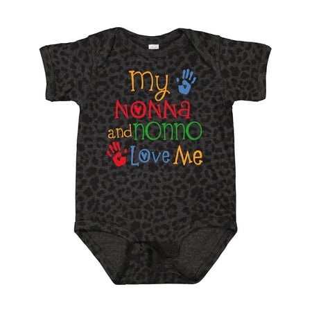 

Inktastic My Nonna and Nonno Love Me Grandchild Gift Baby Boy or Baby Girl Bodysuit