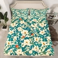 thumbnail image 2 of Feelyou Chic Flower Floral Full Size Sheets, Western Plant Botanical Bed Sheets, Simple French Fashion Sheet Sets, Breathable Home Decor, 4pcs, 2 of 7