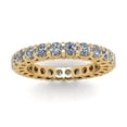 thumbnail image 3 of Natural 2.40Ct Round Cut Diamond Shared Prong Gallery Women's Anniversary Wedding Eternity Band Ring Solid 14k Yellow Gold G SI1, 3 of 3