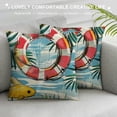 thumbnail image 3 of PRATYUS Hello Sunshine Pool Decorative Throw Pillow Covers, Happy Summer Duck Watermelon Swimming Ring Cushion Case Decor, Seasonal Home Decoration for Sofa Couch 12x12in, 3 of 5