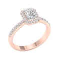 thumbnail image 4 of Imperial 1 Ct TDW Emerald Diamond Halo Engagement Ring in 10K Rose Gold (H-I, I2), 4 of 4