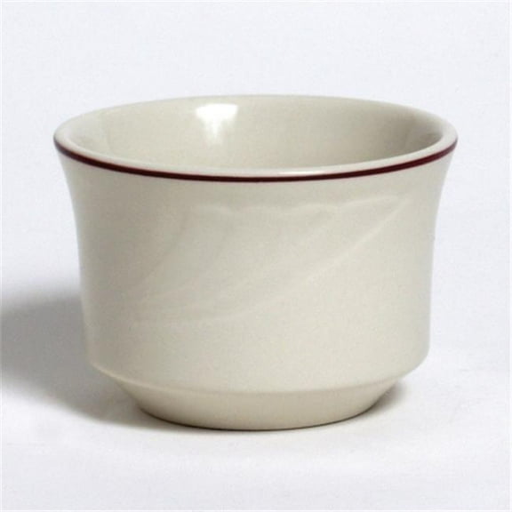 Tuxton Healthcare Eggshell White Embossed Berry Band 7-Ounce Bouillon, Pack of 36