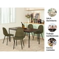 thumbnail image 3 of HOMYLIN Sillas de Recepion Set 4, Vintage Silla de Farbic, Patas de Negro para Conference , Oficina,Inn, Hotel,B&B, Piso pequeño, Verde, 3 of 6