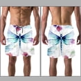thumbnail image 3 of luoweisi Men's Beach Shorts Quick Dry Swim Trunks with Mesh Lining Dragonfly M, 3 of 5
