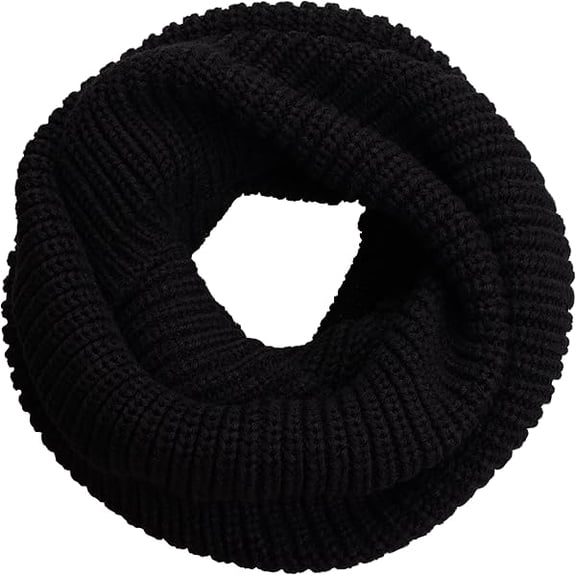 Fu997 Womens Thick Ribbed Knit Winter Infinity Circle Loop Scarf