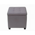 thumbnail image 4 of hometrends Faux Linen Storage Ottoman, 4 of 5