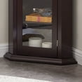 thumbnail image 2 of Kings Brand Furniture Corner Curio Storage Cabinet with Glass Door, Cherry, 2 of 6