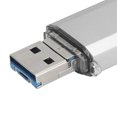 thumbnail image 3 of Disco U 3 en 1 Disco flash USB 3.0 plateado de alta velocidad de aleación de aluminio para computadoras de teléfonos móviles (256 GB), 3 of 8