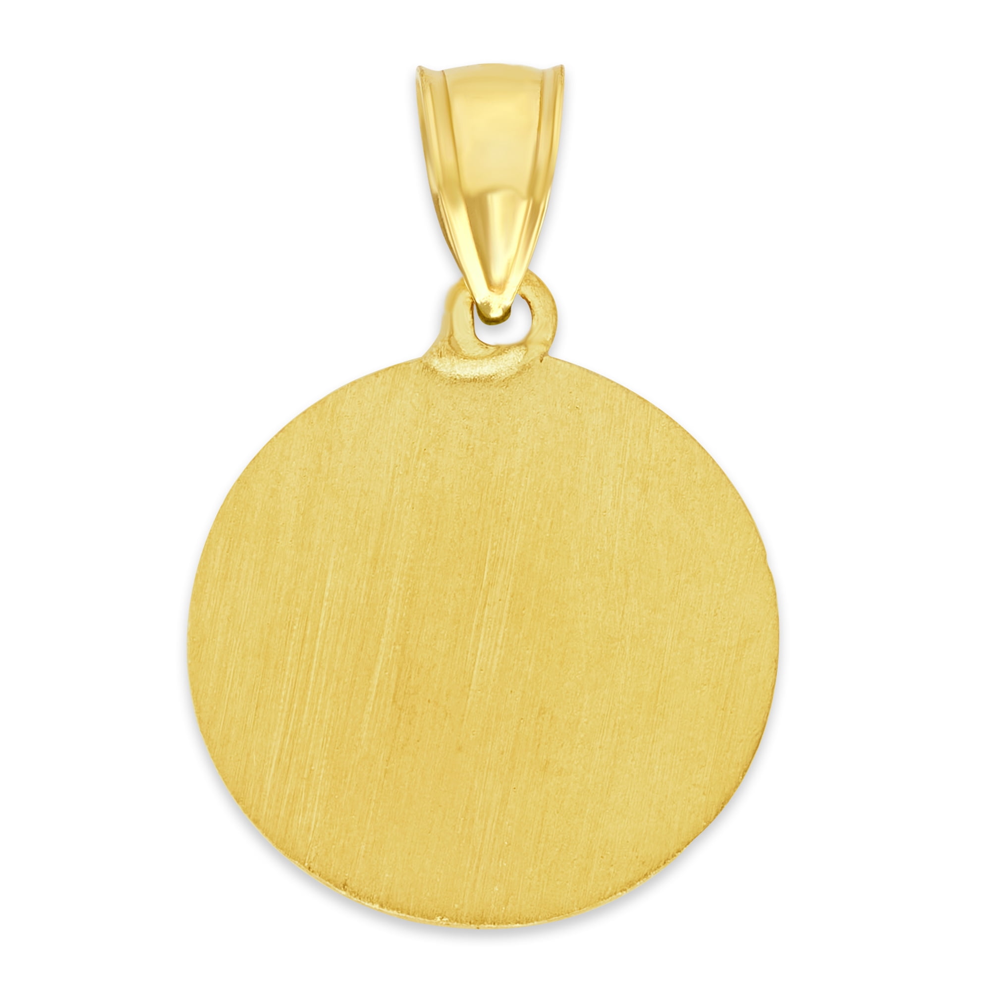 Golden Fire Saint Michael Necklace Pendant 10k, Two-Tone Gold Jewelry Gifts