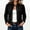 Black, variant on Women's Stand Collar Full Zip Cropped Slim Fit Moto Jacket With Side Pockets Casual Outerwear For Happy Hour Beige S