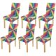 thumbnail image 1 of Funda protectora ABPHQTO Geométrico Arco Iris Para Silla Juego de 6, 1 of 4