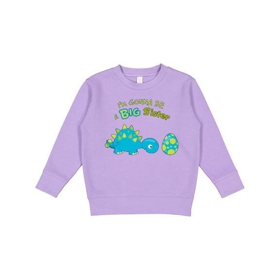 Inktastic Happy Dinosaur Future Big Sister Toddler Sweatshirt