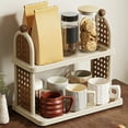 thumbnail image 5 of Storage Rack Multi Layer Organizer Tea Rack Desktop Shelf Kitchen Organizer Multifunctional Display Rack for Home Organization and Space Saving, 5 of 6