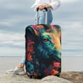 thumbnail image 5 of Cauagu Colorful Flower Goat Print Travel Luggage Cover,Travel Dust-proof Suitcase Cover Softside Suitcase Protector for 18-32inch,Not Included Suitcase, 5 of 8