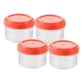 thumbnail image 4 of simhoa 4 Pieces Bottles for Liquids Transparent Seasoning Bottles Refillable Leakproof Mini Containers for Hiking BBQ Travel Round Red, 4 of 10