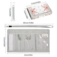 thumbnail image 3 of JIALIOU Nylon Trifold Card Wallet with ID Window Zipper Pocket for Men Women Teen Bunny Ears Flower, 3 of 7
