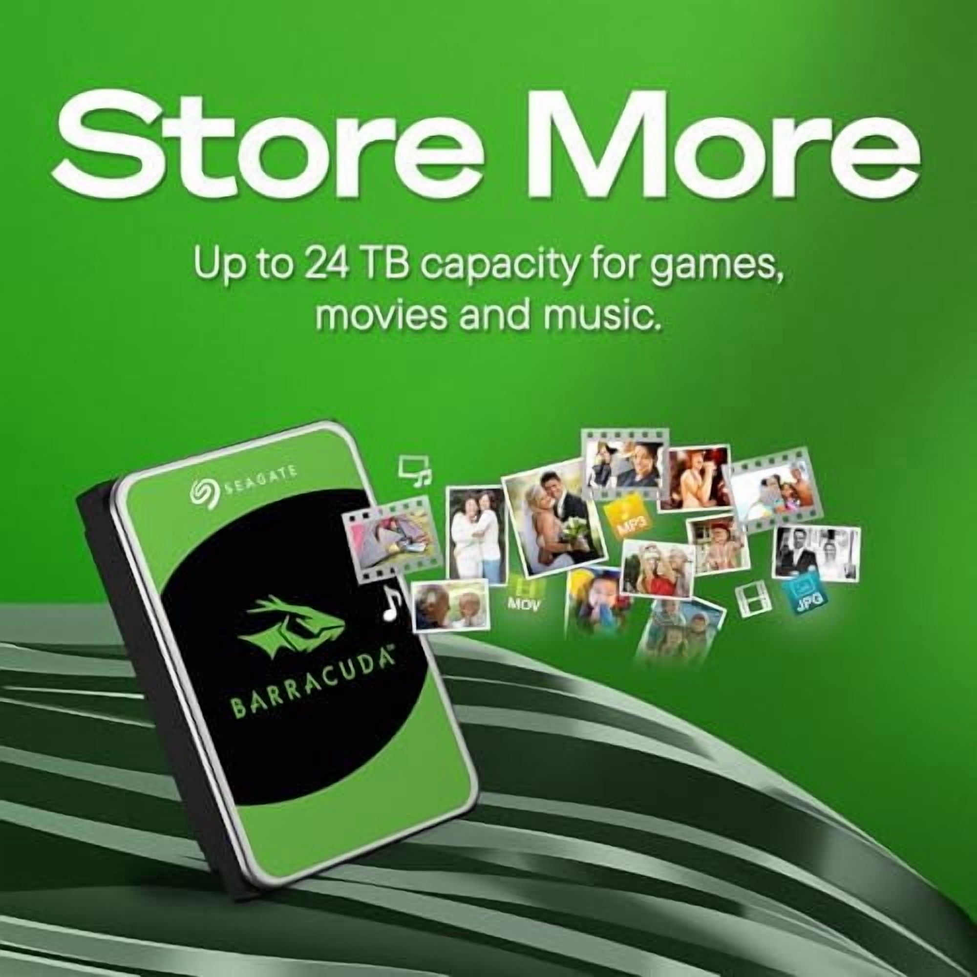 Seagate BarraCuda 2TB Internal Hard Drive HDD - 3.5 Inch SATA 6Gb/s 7200 RPM 256MB Cache 3.5-Inch - Frustration Free Packaging (ST2000DM008)