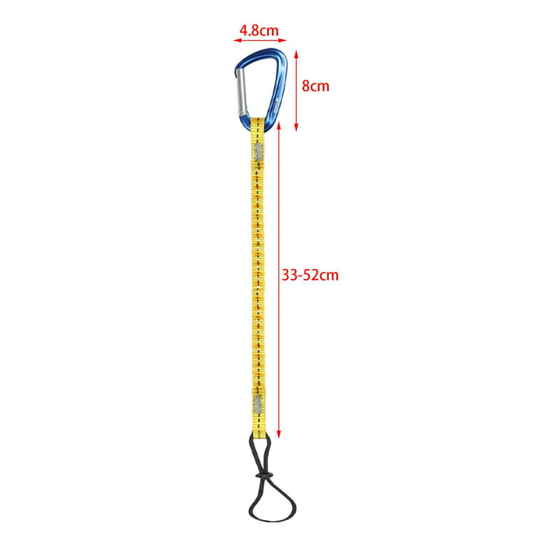 Tool Lanyard with Carabiner Attachment Retractable Elastic Rope High Strength 20 inch Expansion Tool Tether for Rock Climbing Camping Hiking Style B