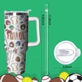thumbnail image 2 of 40oz Baseball Mom MaMa Tumbler with Handle, Mothers Day Gift for Woman, Sports Coach Insulated Stainless Steel Cup with Lid and Straws, Reusable Travel Coffee Mug Water Bottle, 2 of 6