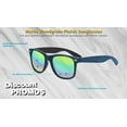 thumbnail image 3 of 10 Matte Woodgrain Finish Sunglasses Pack - Reflector Lenses, UV 400 - Blue, 3 of 8