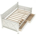 Euroco Twin Size Daybed with 2 Storage Drawers for Bedroom, Low Profile
