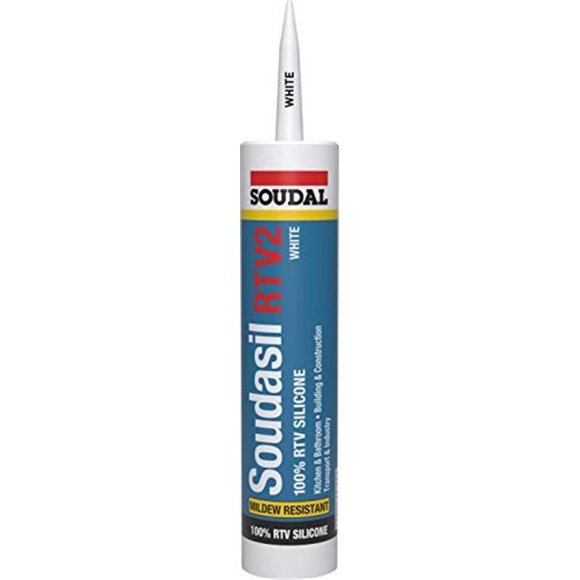 Soudal Accumetric 300502 Mildew Resistant Silicone, Almond Grey - 10 oz - Pack of 12