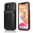 thumbnail image 3 of Entronix Wallet Case for iPhone 12/12 Pro, PU Leather [6 Slots] Card Holder Flip Stand, Black, 3 of 9
