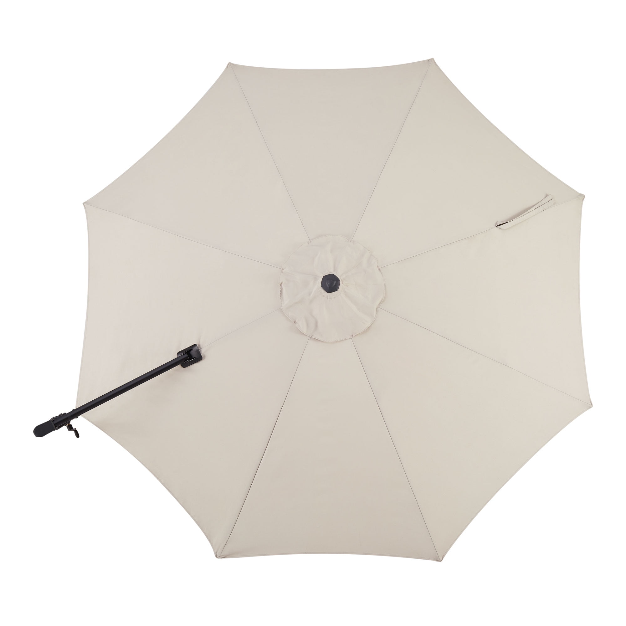 Mainstays Outdoor 10' Round Offset Tilt Patio Umbrella and Base, Stone