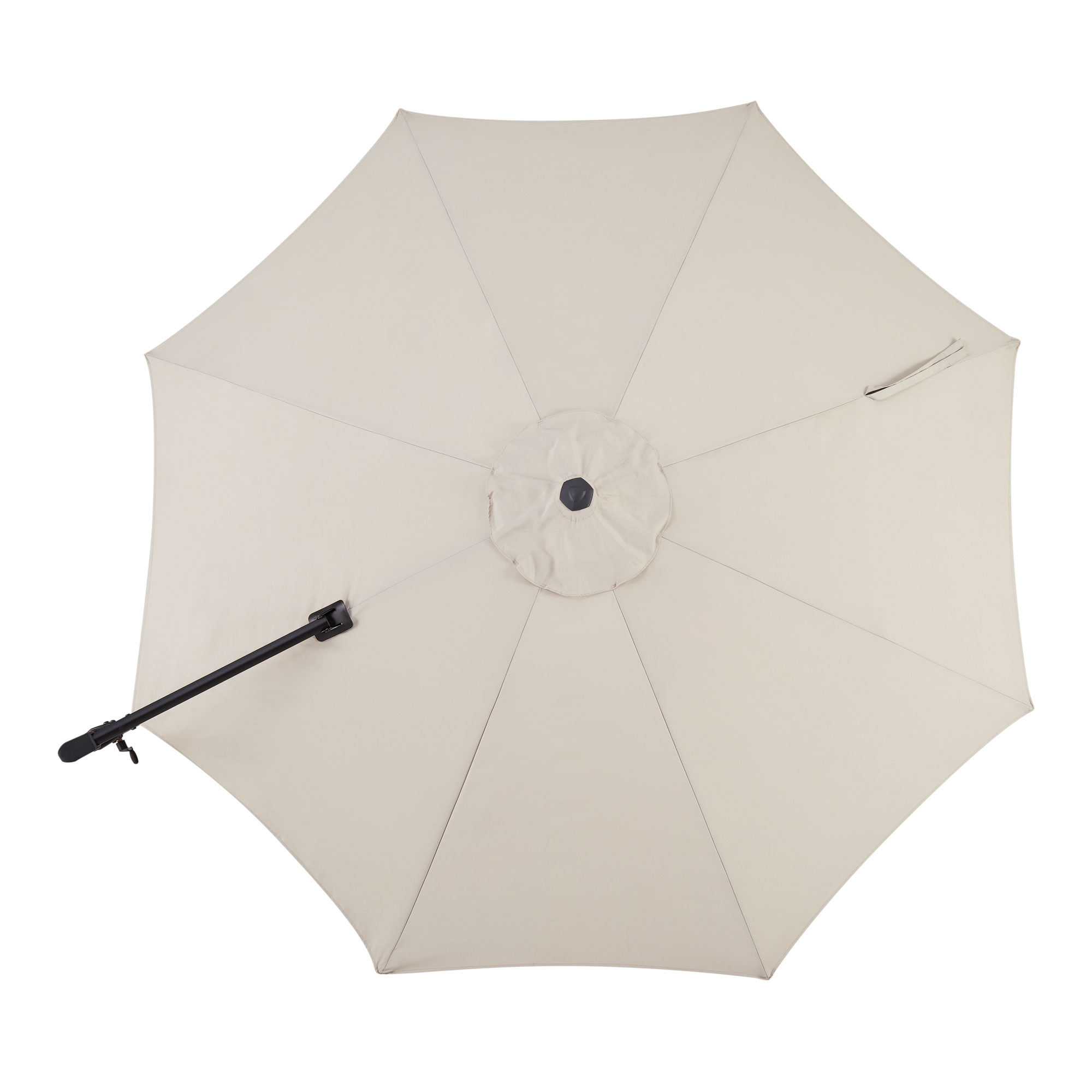 Mainstays Outdoor 10' Round Offset Tilt Patio Umbrella and Base, Stone - image 3 of 8