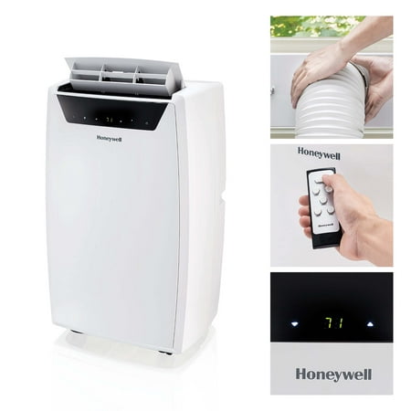 Honeywell Classic Portable Air Conditioner with Dehumidifier & Fan, Cools Rooms Up to 500 Sq. Ft. with Drain Pan & Insulation Tape, MN1CFSWW8 (White)