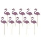 thumbnail image 1 of 10pcs Glitter Mixed Hawaiian Cupcake Picks Decoración de de cumpleaños BLESIY Cubierta de la torta del flamenco, 1 of 8