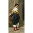 thumbnail image 2 of Eugen von Blaas 11x18 Gold Ornate Wood Frame and Double Matted Museum Art Print Titled - A Maiden with a Basket of Roses (1900), 2 of 4