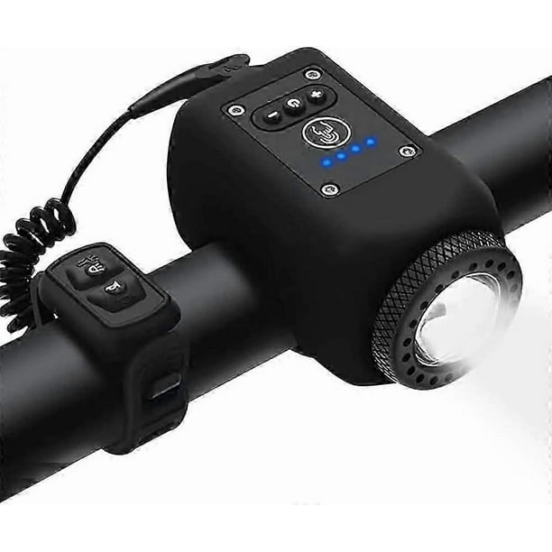 2025 Newest Electric Bike Horn Bicycle Light 2 in 1; 110dB Bicycle Horn 5 Sound