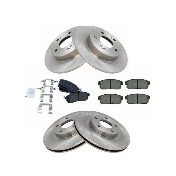 Front and Rear Brake Pad and Rotor Kit - Compatible with 2002 - 2004 INFINITI I35 2003