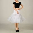 GYUJNB Women's 50s Petticoat Vintage White Tulle Petticoat Puffy Tutu Skirts Crinoline Ballet