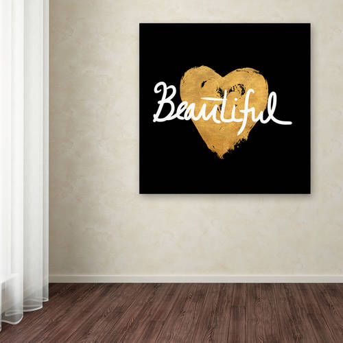 Trademark Fine Art "Beautiful On Black" Canvas Art by Lisa Powell Braun