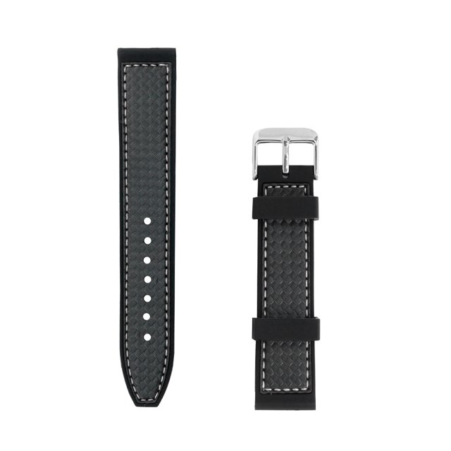 Correa Para Reloj Klokker Strap Banda Silicón de 22mm Negro con Blanco