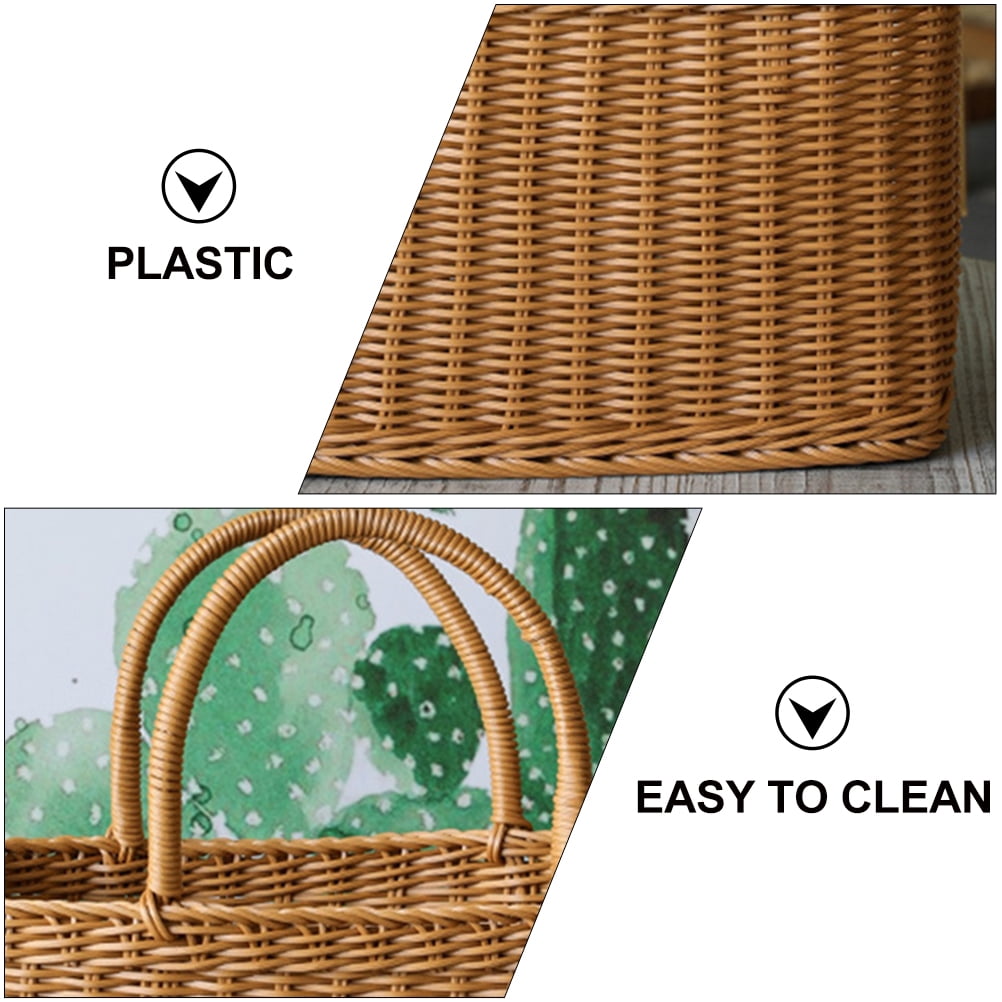 Arborister Hand Woven Easter Basket with Handle - Brown