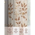 thumbnail image 6 of Brown Fall Leaves Sheer Curtains 63 Inch Length 2 Panels Set, Vintage Farmhouse Leaf Plants Voile Window Treatment Rod Pocket Curtains Sheers Drapes for Bedroom/Living Room/Kitchen 52x"63"x2, 6 of 7