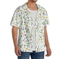 thumbnail image 4 of Cauagu Watercolor Wildflower 2 Men's Short Sleeve Button Down Hawaiian Shirt for Men Bowling Shirts Casual Summer Beach Shirt,XX-Large, 4 of 6